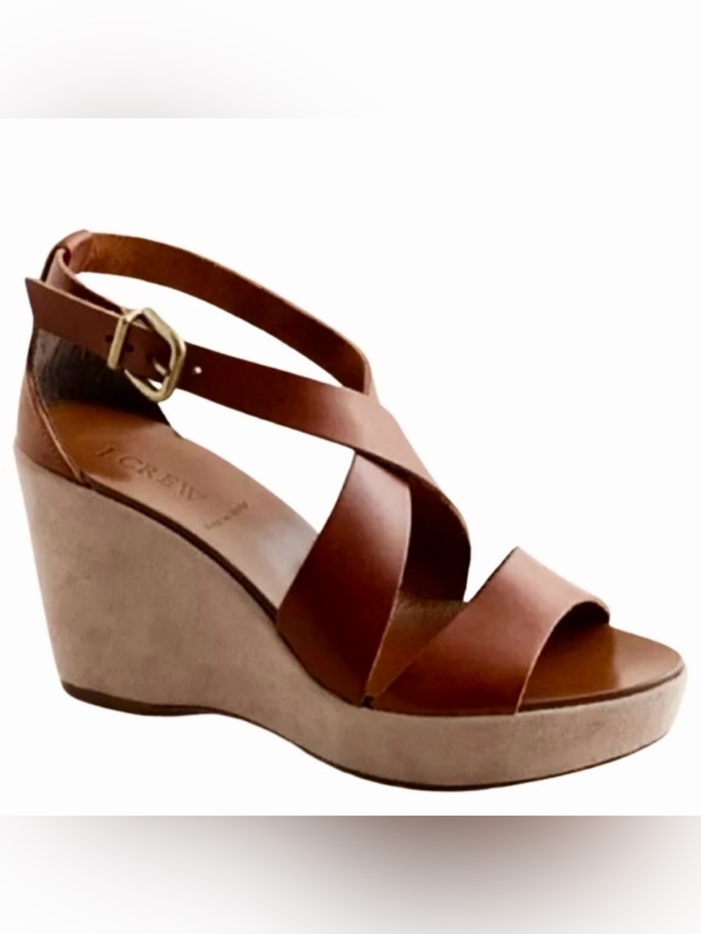 J Crew Italian Leather Platform Wedge